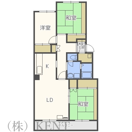 テレパレス西町ＩＩＩの間取り