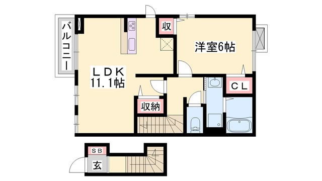 【ベルグラース赤穂の間取り】