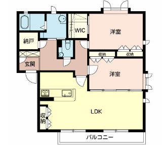 明石市大久保町わかばのアパートの間取り