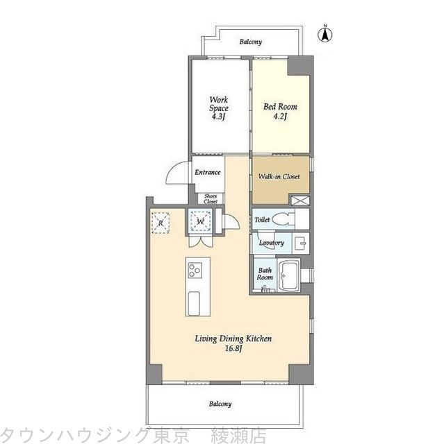 足立区竹の塚のマンションの間取り