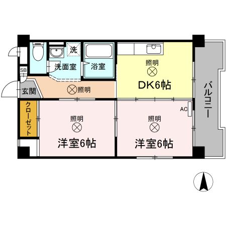 長瀬マンション　II棟の間取り