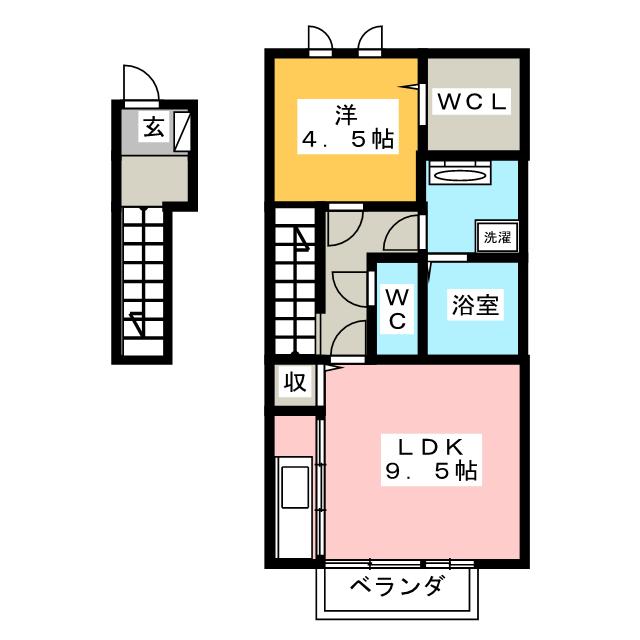 エスポワール岡宮の間取り