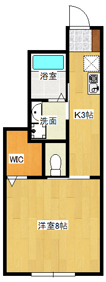 【広島市中区江波西のアパートの間取り】