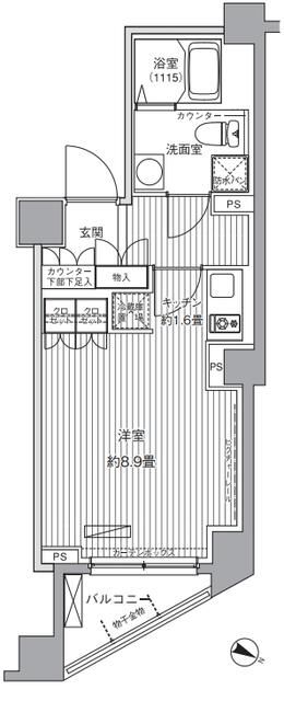 文京区小日向のマンションの間取り