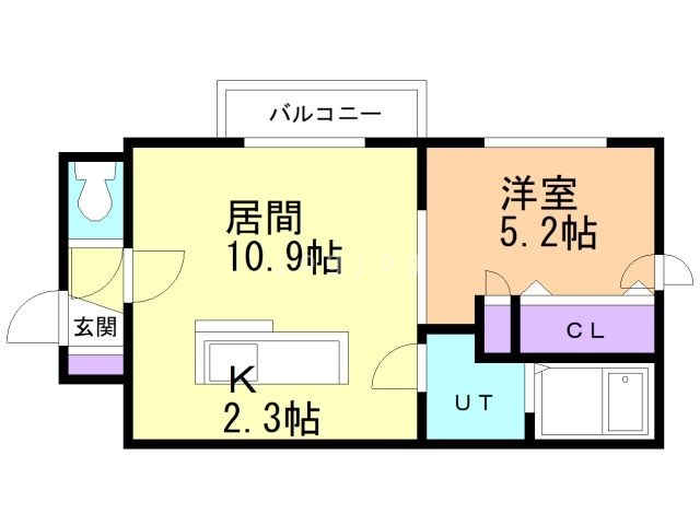 札幌市豊平区豊平九条のマンションの間取り