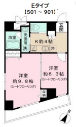 文京区白山のマンションの間取り