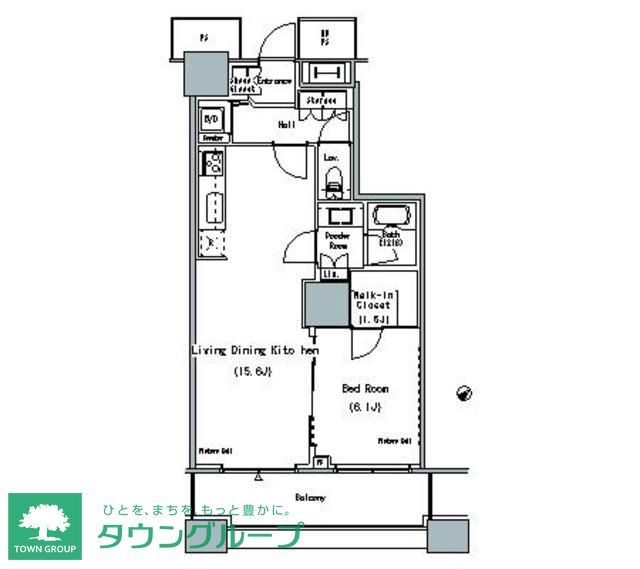 中央区勝どきのマンションの間取り