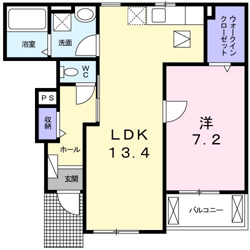 和歌山市狐島のアパートの間取り