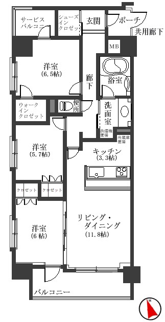 ジュエルコート熊谷の間取り