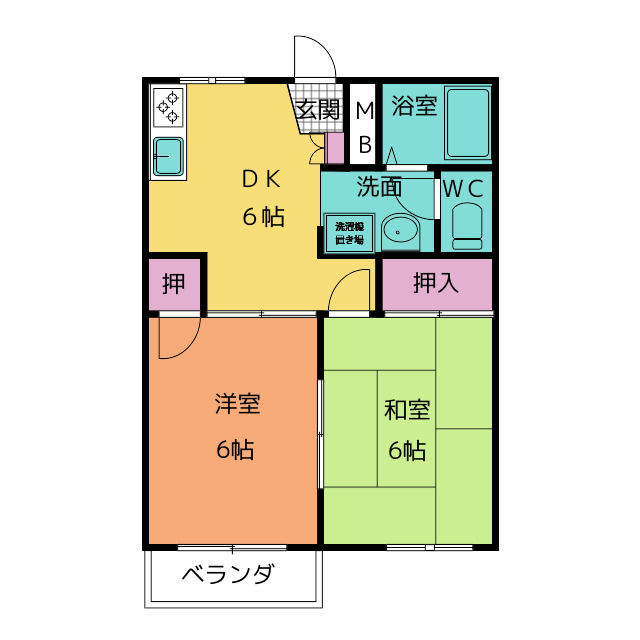 リブェールＡ棟の間取り