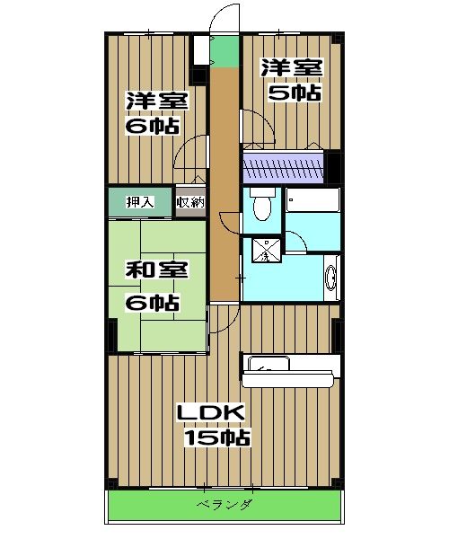 アメニティ双ケ丘の間取り