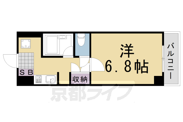 京都市西京区桂野里町のマンションの間取り