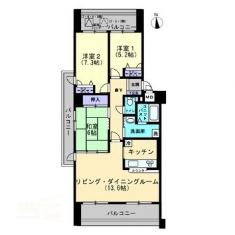 アルファステイツ新北の間取り