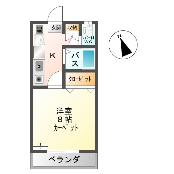 上田市小島のアパートの間取り