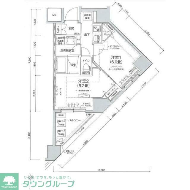 墨田区東向島のマンションの間取り