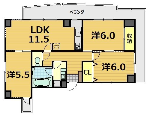 グラン・ドムール北白川の間取り