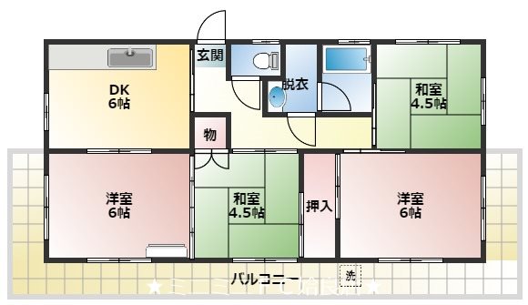 姶良市加治木町諏訪町のマンションの間取り