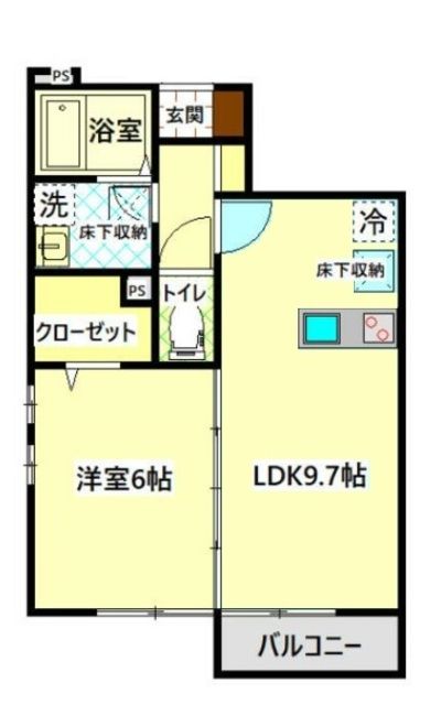 日高市高麗川のアパートの間取り