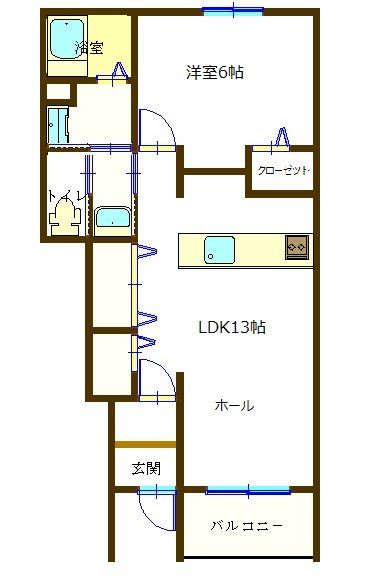 アンソレイエIIの間取り