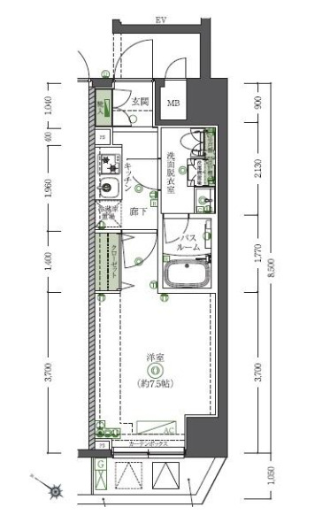 ＡＺＥＳＴ巣鴨の間取り