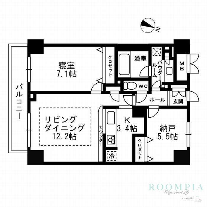 パークフラッツ学芸大学の間取り