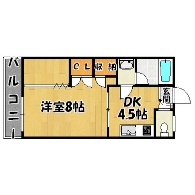 春日市春日原南町のマンションの間取り