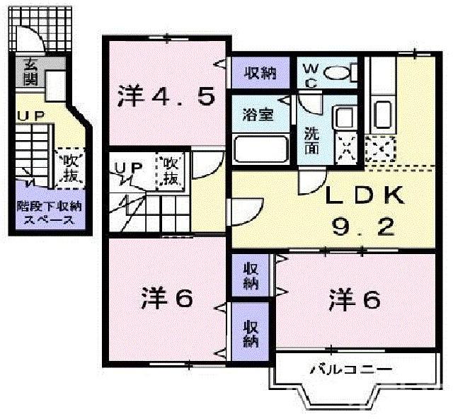 ヌーベル稲木　Ｂの間取り