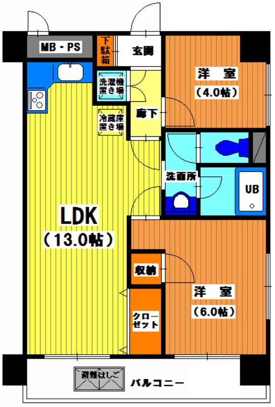 トーア川越マンションの間取り