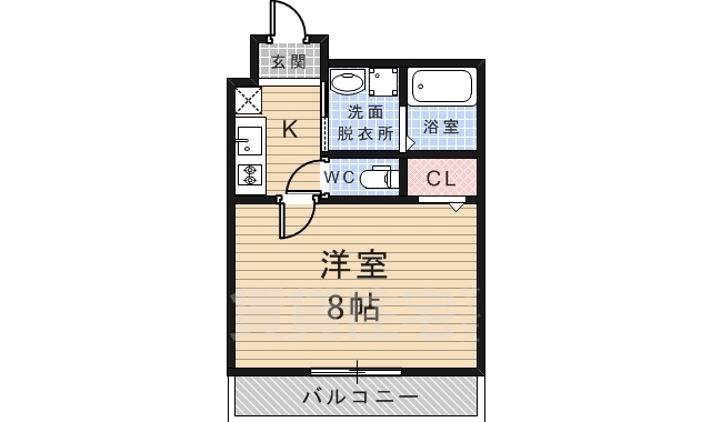 京都市上京区田村備前町のマンションの間取り