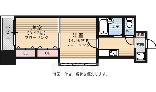 アリビオ天神南の間取り写真
