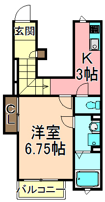 墨田区墨田のアパートの間取り