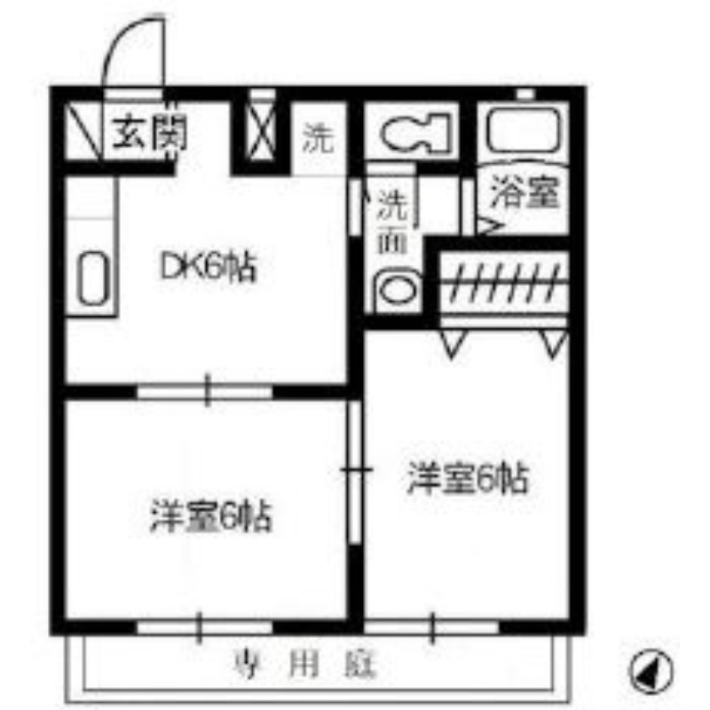 倉敷市玉島のアパートの間取り