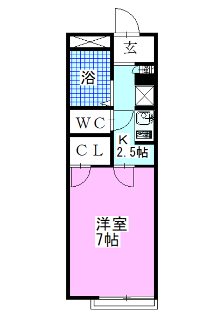 レオパレストサキの間取り