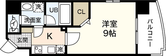 広島市中区堺町のマンションの間取り