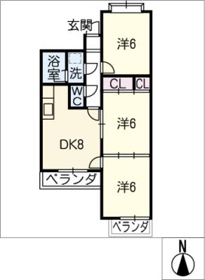 ユーロハイツ杁ヶ池の間取り