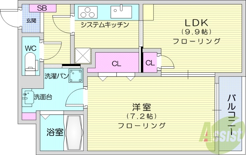 グリーンハピー向山の間取り