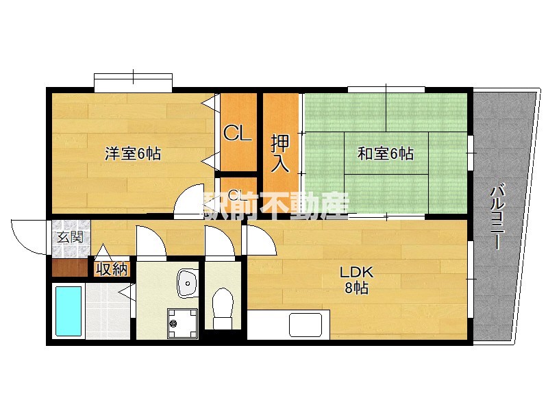 福岡市東区松香台のマンションの間取り