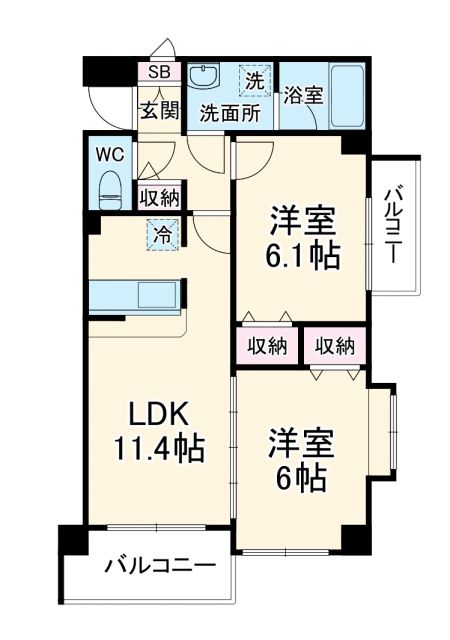 シャン・ド・ローズの間取り