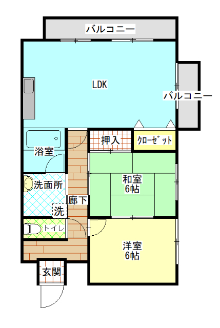 センコーハイツ金田の間取り