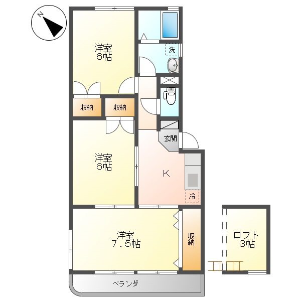 メゾンドール西町Iの間取り