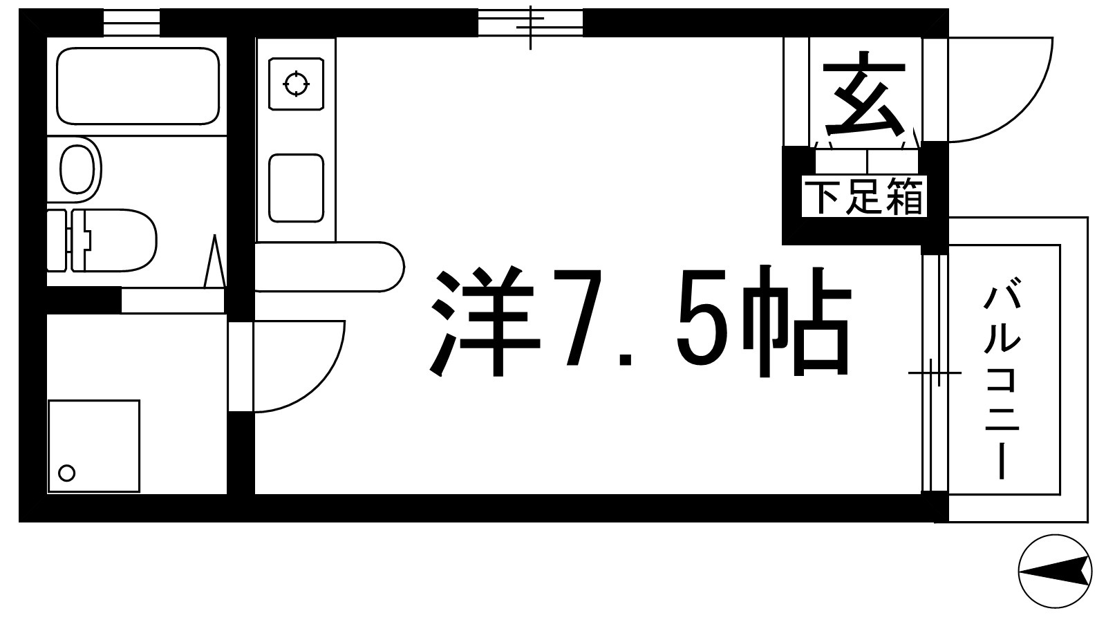 川西市加茂のアパートの間取り