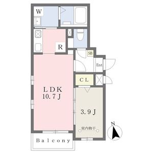 Ｃｈｅｒｉｍ築地口　Ｓｏｌの間取り