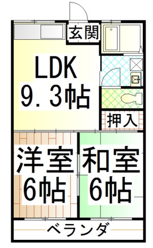 コーポラスみやまるの間取り