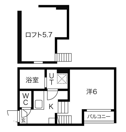 名古屋市瑞穂区苗代町のアパートの間取り