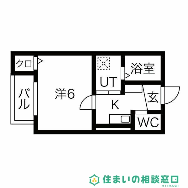 【岡崎市羽根町のアパートの間取り】