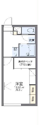 レオパレス平岸高台の間取り