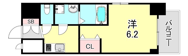 神戸市兵庫区西上橘通のマンションの間取り