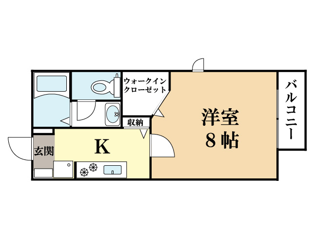 【京田辺市田辺道場のアパートの間取り】