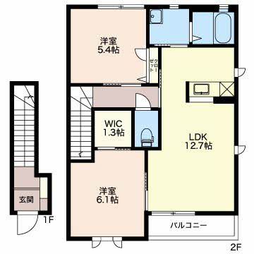 上越市大潟区下小船津浜のアパートの間取り