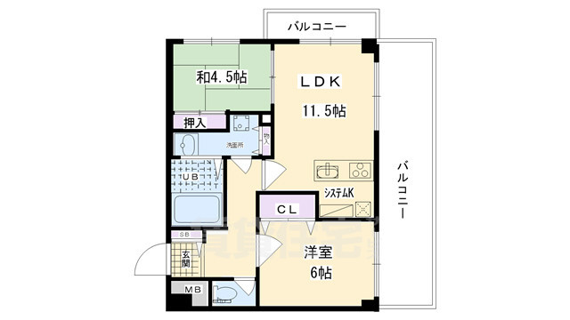 デリード京都北山通の間取り